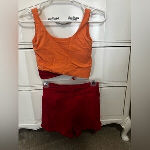 Honey Cut Orange and Red Set Size Small
